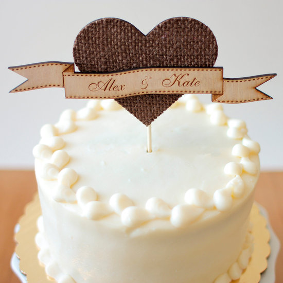 photo of Rustic wedding cake topper