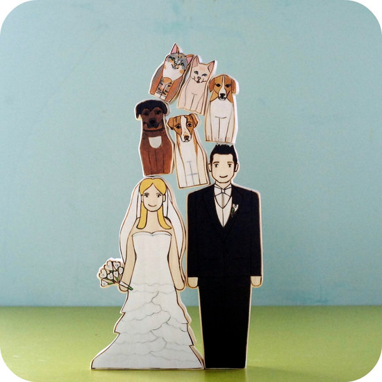 photo of Wedding cake topper for dog lovers