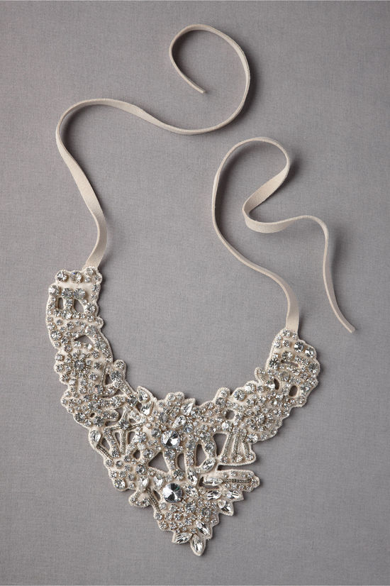 photo of Silvery lace bridal necklace
