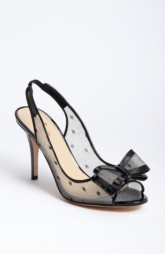 photo of Sheer polka dot wedding shoes by Kate Spade