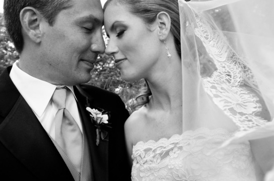 photo of romantic winery wedding outdoor wedding venues bride groom lace veil