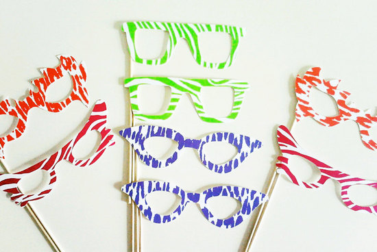 photo of Neon photo booth props