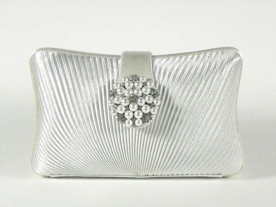 photo of Silver bridal clutch