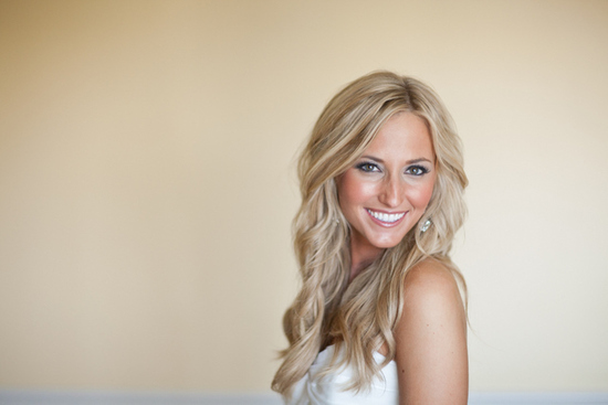 photo of all down wedding hair casual beach bride