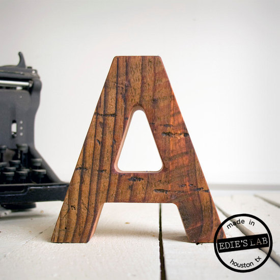 photo of eco friendly wedding ideas wood bride groom initials