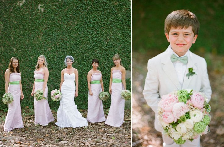 Light-pink-bridesmaids-dresses-with-green-sashes.full