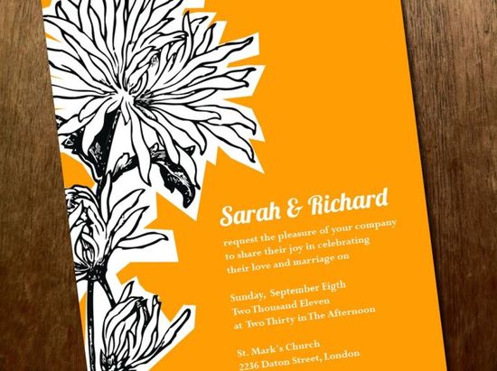 photo of Dahlia Printable Wedding Invitation