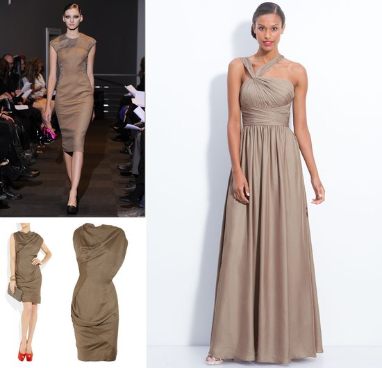 photo of one-shoulder bridesmaid dress