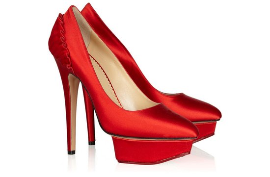 photo of Red wedding shoes by Charlotte Olympia