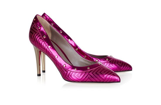 photo of Versace metallic pumps