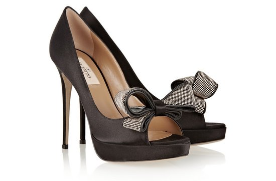 photo of Valentino bow-embellished bridal pumps