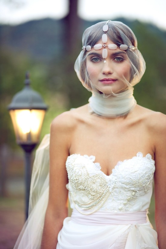 photo of Bohemian wedding dress by Claire LaFaye