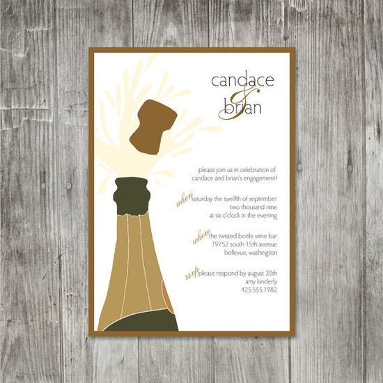 Pop The Cork Champagne Party Invitation