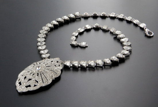 photo of Vintage diamante bridal necklace