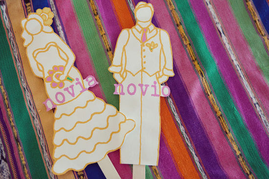 photo of new something for brides wedding day bride groom cutouts