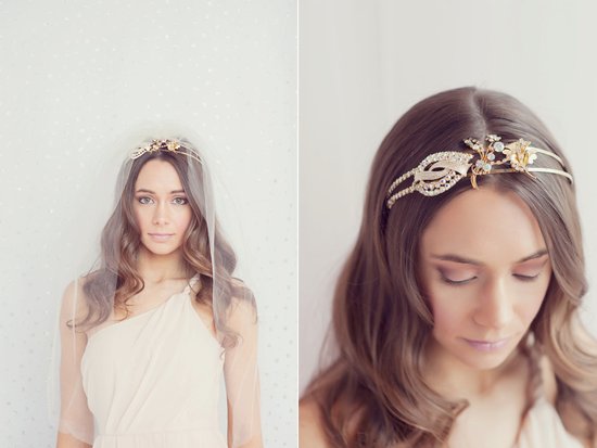 photo of Golden vintage bridal tiara