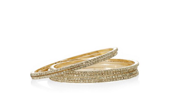 photo of 18 karat gold plated bangle set