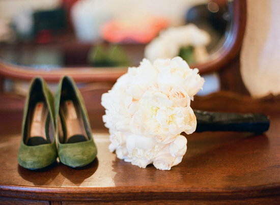 photo of Monochromatic Bridal Bouquets