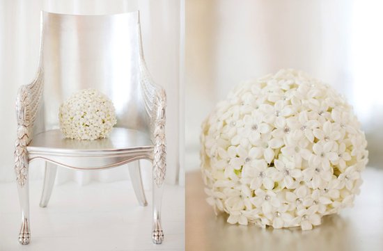 photo of Monochromatic Bridal Bouquets
