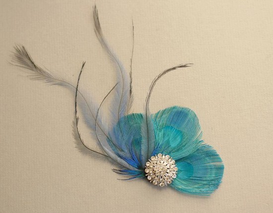 photo of Blue bridal fascinator