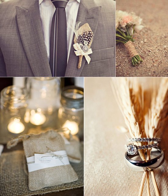 photo of Burlap Decor for Your Rustic Chic Wedding