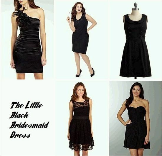 photo of the little black bridesmaid dress