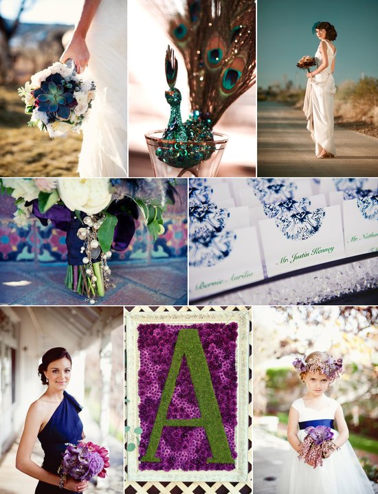 photo of Regal Peacock Wedding Color Inspiration
