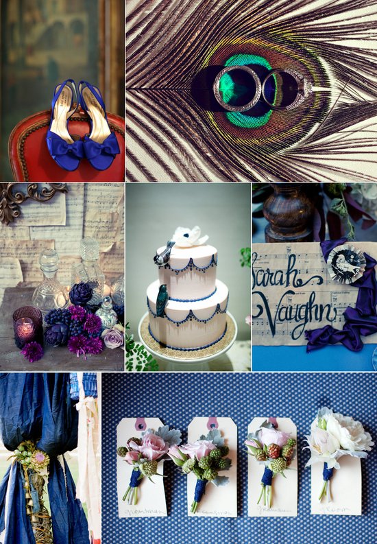 photo of Regal Peacock Wedding Color Inspiration
