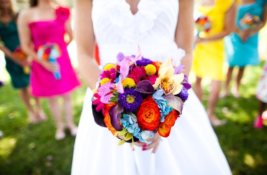 photo of Bright Bridal Bouquets