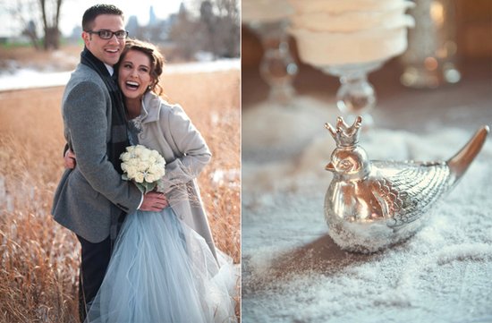 photo of Ice Blue + Sparkle Wedding Inspiration