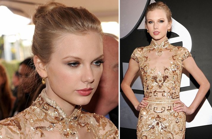 2012-grammys-taylor-swift-wedding-hair-ballerina-bun-natural-bridal-makeup.full