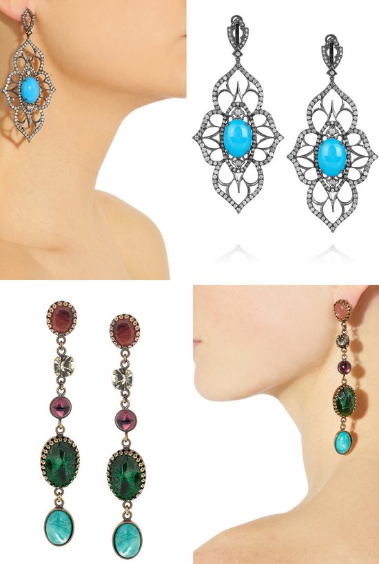 bridal earrings turquoise