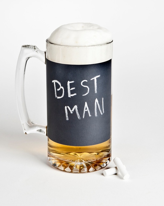 photo of Chalkboard Beer Mug for groomsmen