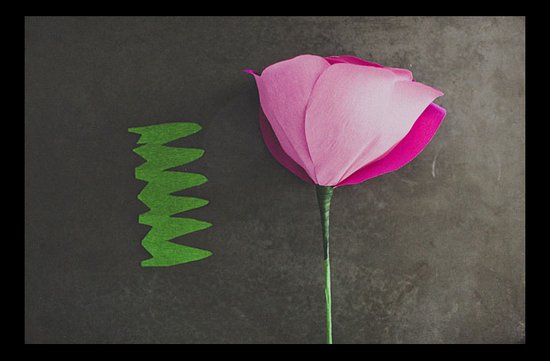 photo of Wedding DIY: Whimsical Giant Rose Paper Flower Bouquet