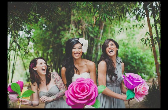 DIY wedding project whimsical oversized wedding flowers