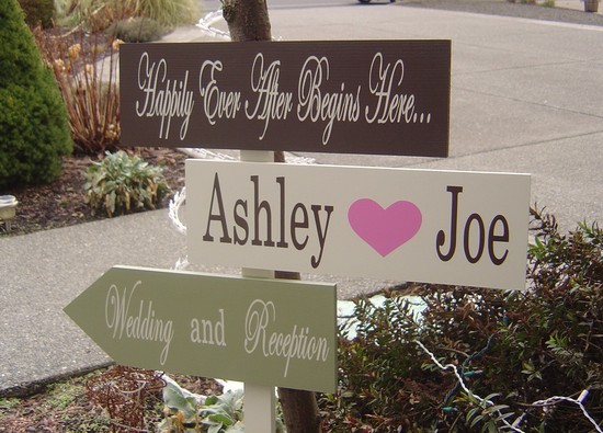 personalized wedding details ceremony reception signs on Etsy chocolate sage pink ivory