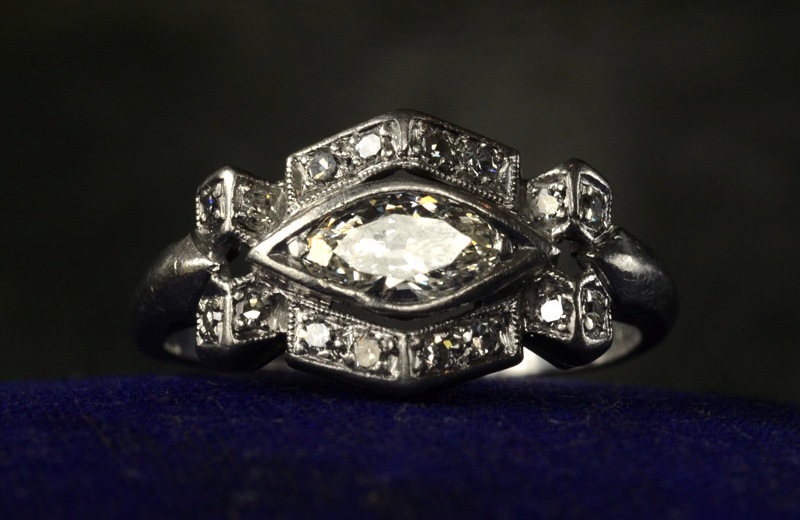antique engagement rings for vintage brides 1920s art deco marquise