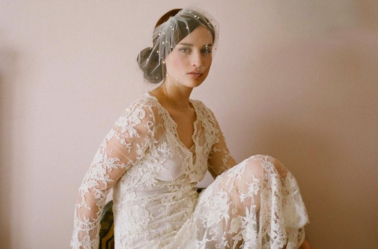photo of Photo by Elizabeth Messina, Twigs & Honey bridal veil