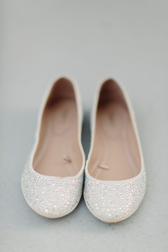 photo of ballet flats wedding shoes sparkly white