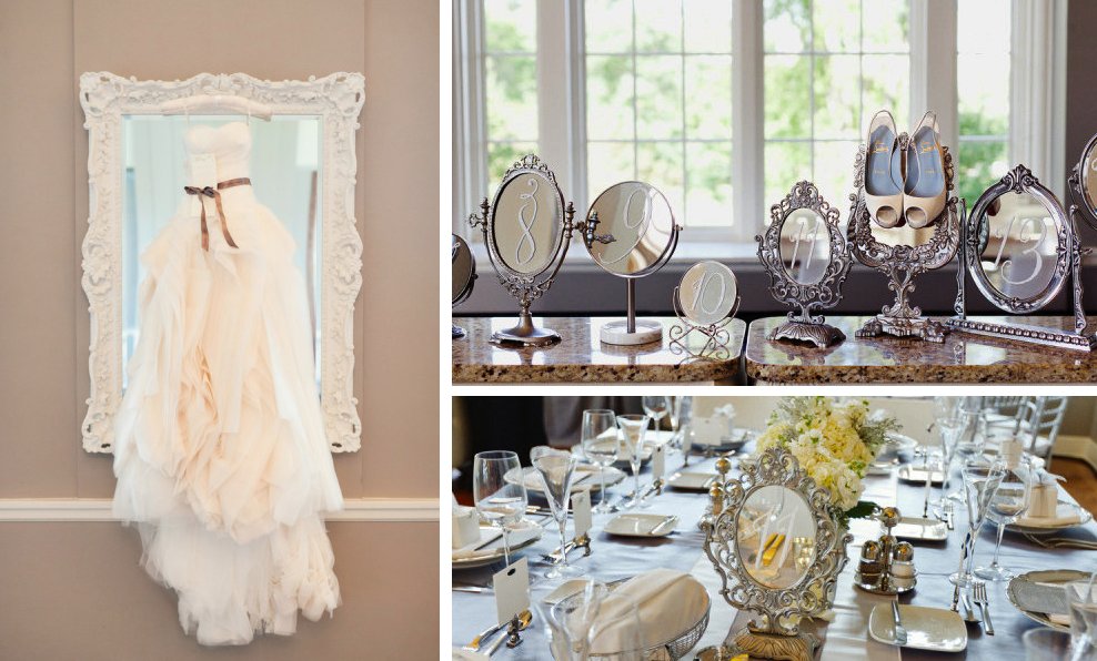 Elegant-wedding-reception-decor-idea-mirrors-vintage-glam-weddings-1.full