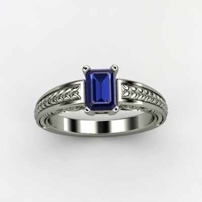 photo of Emerald Cut Ceres Engagement Ring
