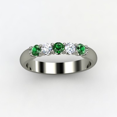 photo of Quintessense Emerald Wedding Ring