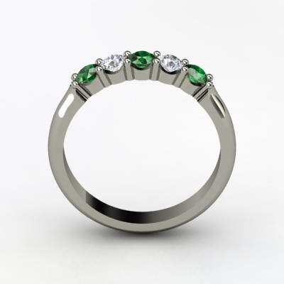 photo of Quintessense Emerald Wedding Ring