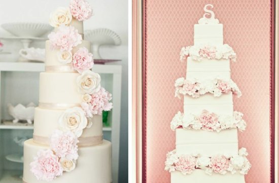 photo of Drool-Worthy Wedding Cakes with Sugary Sweet Blooms