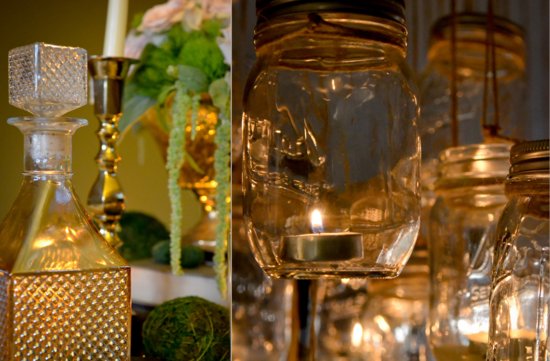 photo of Romantic Vintage Wedding Inspiration: Antique Treasures, Mason Jars & Moss