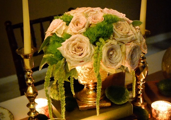 photo of Romantic Vintage Wedding Inspiration: Antique Treasures, Mason Jars & Moss