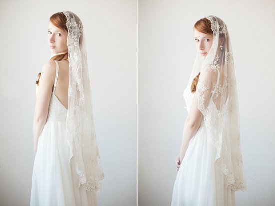 photo of Timeless Romance small mantilla veil