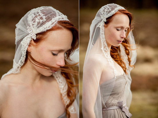 photo of Cathedral length tulle veil by SIBO Designs