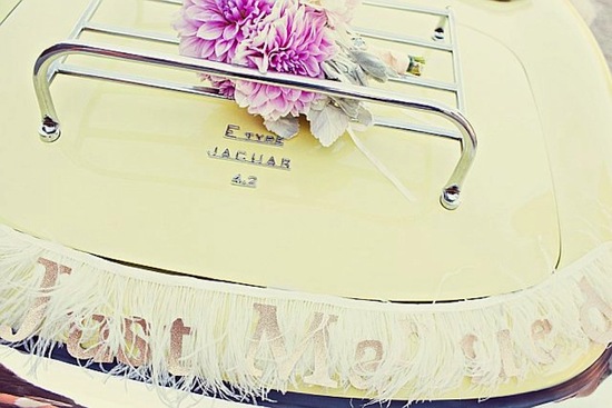 photo of Just Married wedding sign