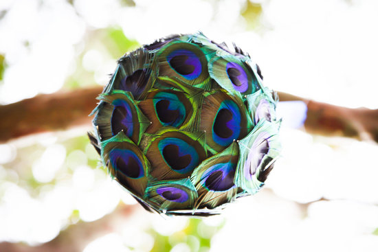 photo of Peacock feather pomanders